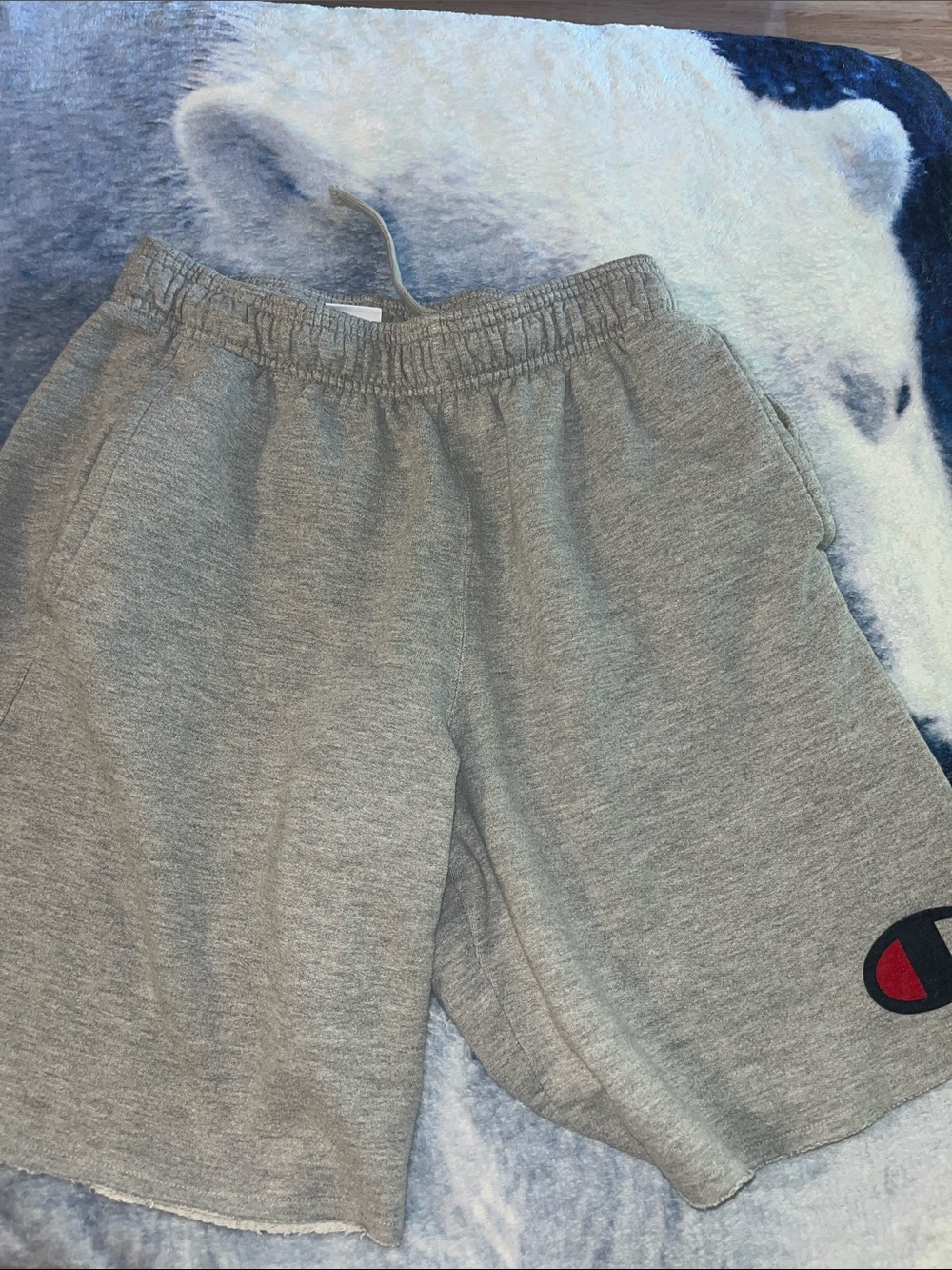 Champion Gray Athletic Logo Shorts